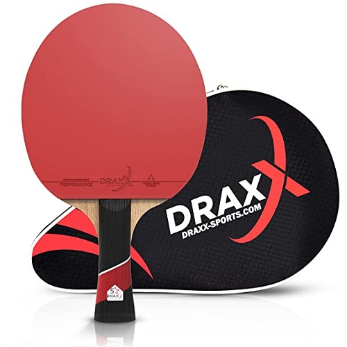DRAXX Pala de Ping Pong con Fibra de Carbono